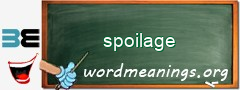 WordMeaning blackboard for spoilage